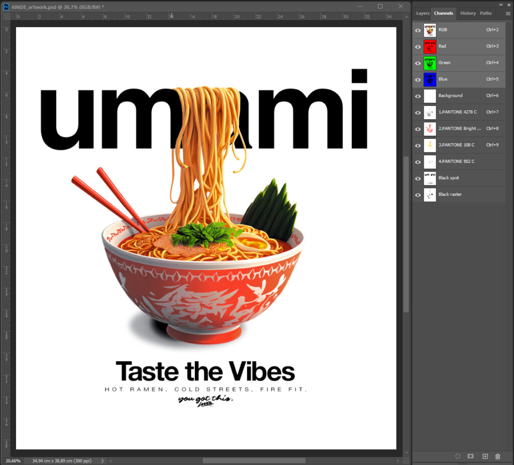 noodle umami 5 color separation