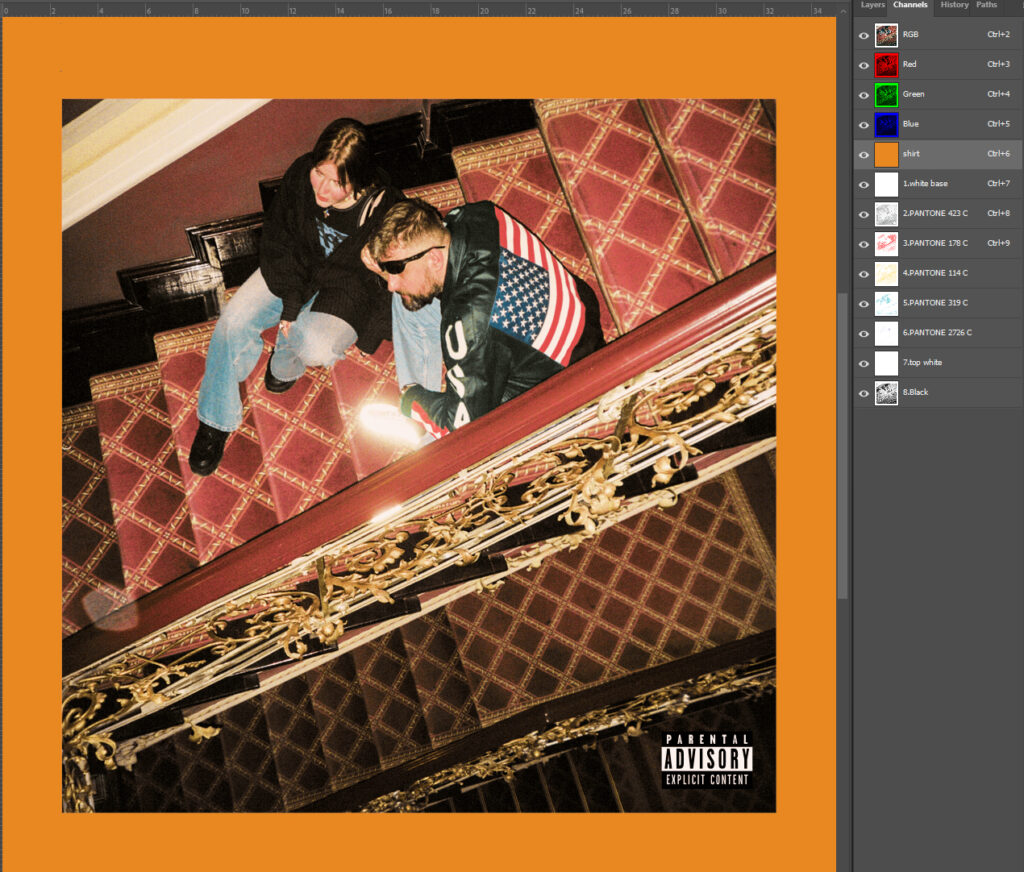 album cover 9 color separation